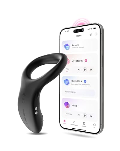 LOVENSE Diamo Bluetooth Penis Ring Vibratoren mit APP, Fernsteuerung Vibrator für Männer, Unbegrenzte Benutzerdefinierte Vibrationsstufen und Muster, Cockring Vibratoren für Männer