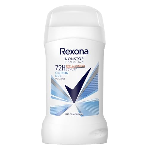 Rexona Nonstop Protection Deo Stick Cotton Dry Anti Transpirant mit 72 Stunden Schutz vor Schweiß und Körpergeruch 50 ml