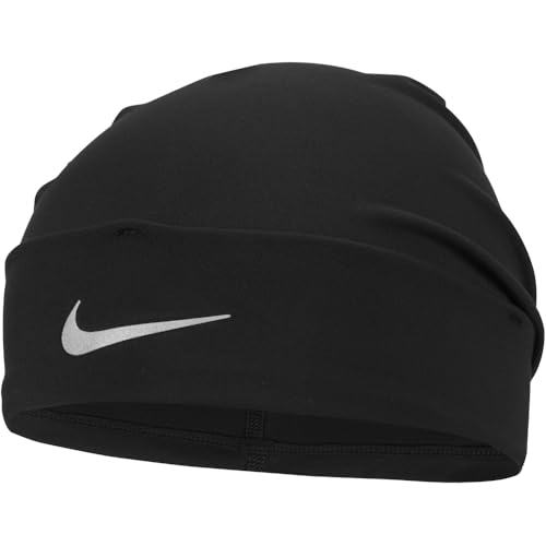 Nike Unisex Peak Dri-Fit Cu Beanie-Mütze, Black/Silver, Einheitsgröße