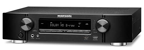 Marantz NR1510 5.2-Kanal AV-Receiver, HiFi Verstärker, 50W, 4K, Dolby Audio, HEOS Built-in, 6 HDMI Eingänge, Bluetooth, WLAN - Schwarz