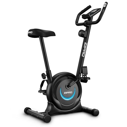 ZIPRO Ergometer Heimtrainer Fahrrad mit 8-Stufigem Magnetwiderstand, Smartphone-Halter, LCD-Monitor, Verstellbarem Sattel, Hometrainer Fahrrad für Cardiotraining zu Hause, Leichtes Fitnessbike