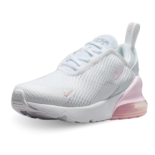 Nike Schuhe Air Max 270 (PS) Code AO2372-122 Weiß, Weiß Rosa, 33 EU