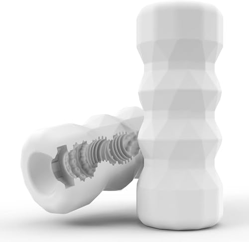 Masturbieren für Männer,Taschenmuschi Masturbator für Männer Pocket Pussy,kompakt Vagina Tragbare 3D Masturbatoren,Erotik sex spielzeug für die männer solo (Weiß)