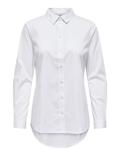 JDY Damen Bluse JDYMIO L/S Shirt WVN NOOS, Weiß (White), 38