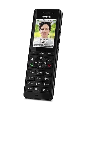 FRITZ!Fon X6 Black DECT-Komforttelefon (hochwertiges Farbdisplay, HD-Telefonie, Full-Duplex-Freisprechen, Steuerung FRITZ!Box-Funktionen), schwarz, deutschsprachige Version