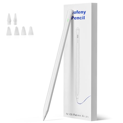 Hofeny Magnetischer Stylus Stift pencil für Apple iPad (ab2018), Magnetisch Pen Pencil Pro mit USB C Schnellladung, Neigungsempfindlichkeit, Kompatibel mit iPad 6/7/8/9/10, Ipad Mini 5/6,Air 3/4/5