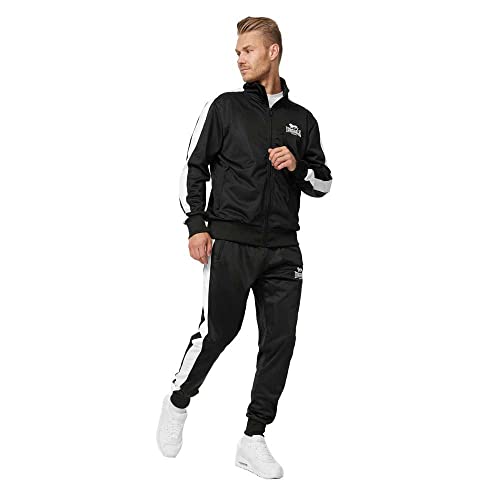 Lonsdale Herren Pember Jogginganzug, Schwarz, M