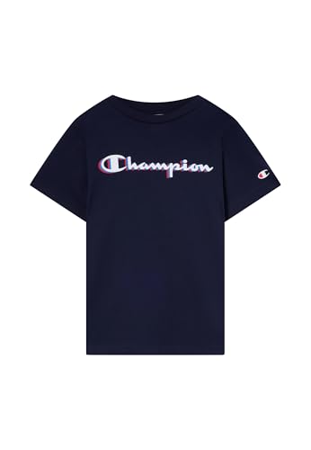 Champion Jungen Legacy Boy - Big Logo T-Shirt T-Shirt, Blue (BS501),
