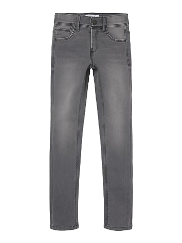 NAME IT Mädchen Nkfpolly Dnmtax Pant Noos Hose, Light Grey Denim, 140 EU