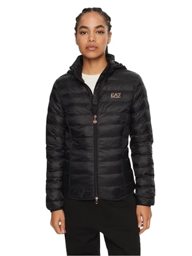 EA7 Emporio Armani Damen-Jacke Core Lady aus technischem Gewebe 6DTB28TNGPZ 8058997326896, Schwarz (0210), XXL