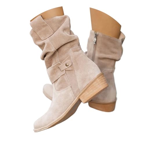 Stiefeletten Damen Cowboystiefel Boots Stiefel, Sommerstiefel Damen Cowboystiefel Damen Sommer Sommerstiefeletten Mit Absatz Ankle Boots Weite H Sommerboots Mit Reißverschluss Cowboyboots Luftige
