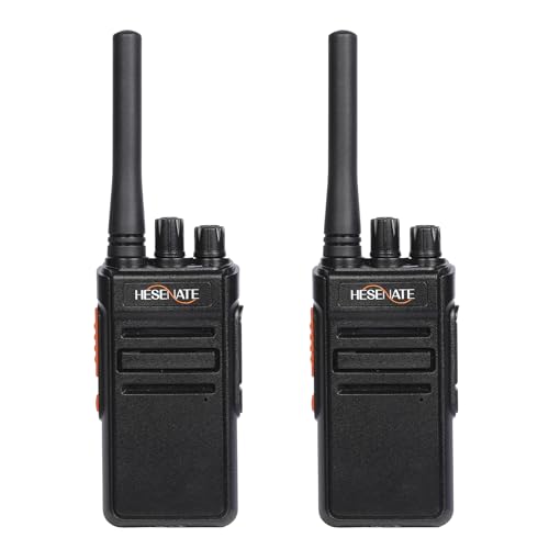 HESENATE HT66 Walkie Talkie, PMR446 Funkgerät Lizenzfreies Große Reichweite Funkgeräte Set Professionelles Woki Toki 16 Kanäle Walky Talky Handfunkgerät Scan VOX mit USB C Ladegerät (Schwarz, 2er set)