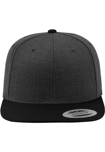 Flexfit Unisex Classic Snapback 2-Tone Cap Kappen, Charcoal/Black, One Size