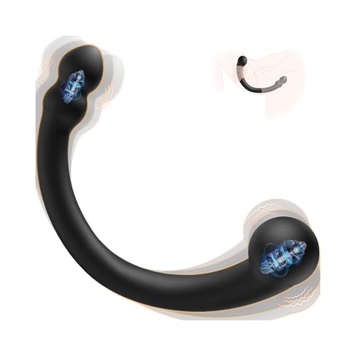 Tagnaff Anal Dildo Vibrator für Präzise Prostata G-Punkt Stimulation mit 2×10 Vibration, 30cm Handgeführte Doppeldildos Analvibratoren, APP Analplug Sex Spielzeug für Männer Frauen Paare Anfänger