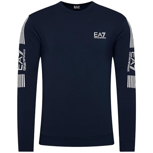 Emporio Armani Sweatshirt Herren EA7 6KPM55 PJ9FZ (Dunkelblau, L), dunkelblau, Large