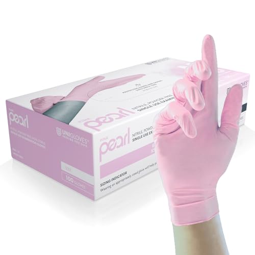 Unigloves Pearl Nitrilhandschuhe, Medium, rose