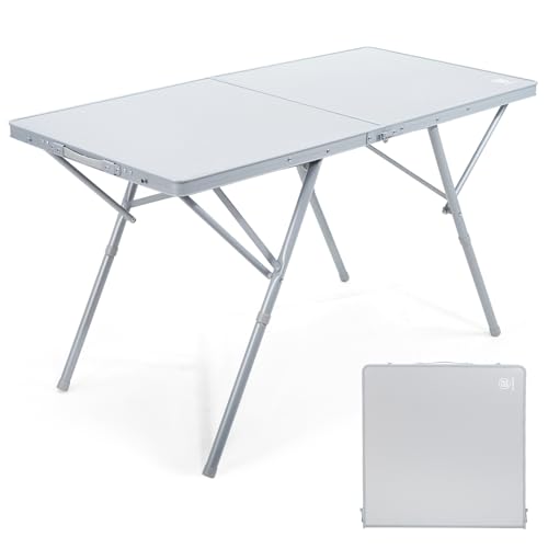 EVER ADVANCED Campingtisch faltbar 120x60cm Klapptisch XL für 4-6 Personen Falttisch bis 60kg Stabiler Struktur für Camping Picknick Garten Balkon