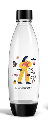 sodastream 1 l Flasche für Sprudelwasser und Soda | Snap & Lock Technologie zum Einrasten | spülmaschinenfest | BPA-frei | Limitierte Edition