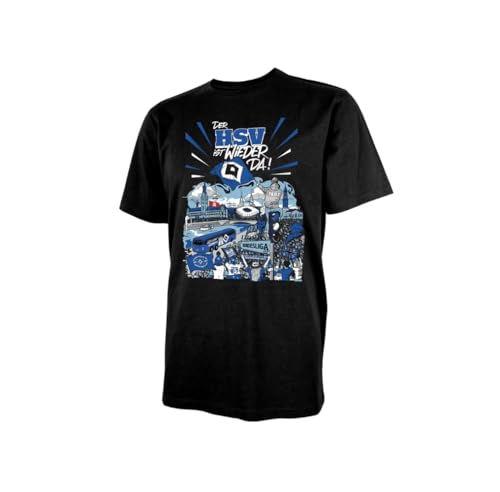 Hamburg SV HSV T-Shirt Shirt Aufstieg 24/25 (DE/NL/SE/PL, Alphanumerisch, 3XL, Regular, Regular, Schwarz)