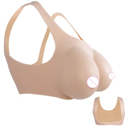 FKDOT Silikon Brustform Silikon Brustplatte BrüSte Crossdresser BrüSte RüCken Offen Silikon-Brustprothese KöNigin Cosplay Brustplatte