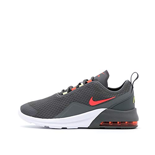 Nike Air Max Motion 2 (GS) Sneaker, Iron Grey/Bright Crimson-Limelight-White, 39 EU