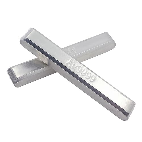 MATYASIGO 1PCS 10/20/30/40/50G Hochreine Reine Silberbarren Silberbarren Ag9999 Sterling Silberbarren Feiner Schmuck Silberbarren (50G)
