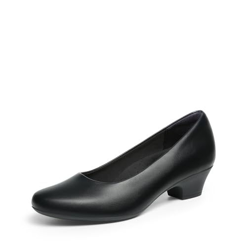 DREAM PAIRS Damen-Pumps mit Blockabsatz,Size 43,Schwarz,SDPU26009W
