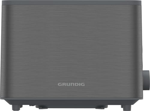 Grundig - TA 7340 Toaster mit 2 Röstschlitzen - 950 Watt Leistung - Variable Bräunungskontrolle - Integrierter Brötchenaufsatz - Herausnehmbare Krümelschublade - Edelstahl-Gehäuse - Silber