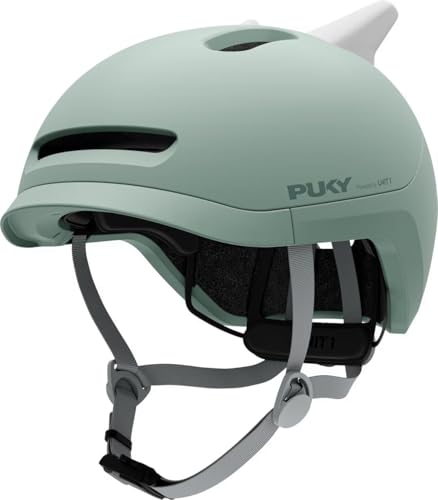 PUKY Sparky Junior Helmet | Fahrradhelm Kinder mit Rücklicht | Kinderhelm 3 Jahre + (49–53 cm) | Leichter Helm Kinder mit Magnet-Fidlock® Verschluss | Verstellbarer Kinderhelm für Fahrrad oder Laufrad