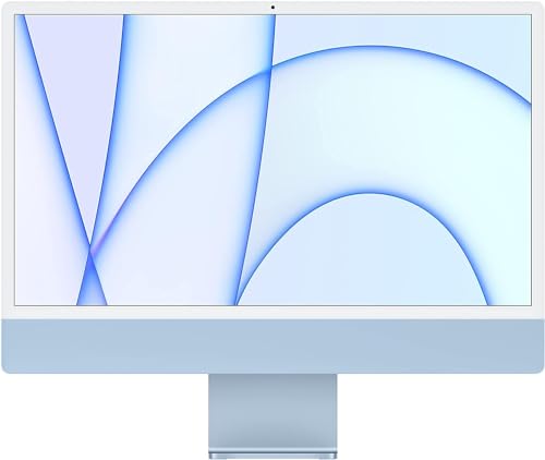 2021 Apple iMac mit Apple M1 Chip mit 8-Core CPU (24-Inch, 16GB RAM, 1TB SSD Storage) (QWERTZ German) Blau (Generalüberholt)