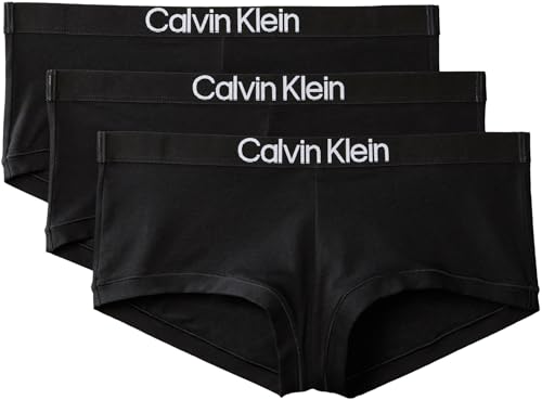 Calvin Klein Women Boyshort 3PK Black (Black/Black/Black) M