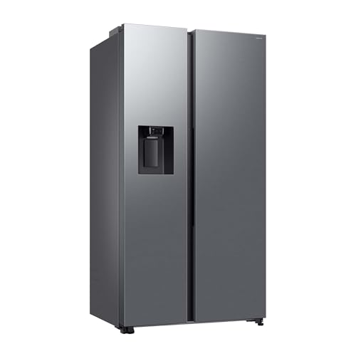 Samsung RS70F66KBTEF Side-by-Side Kühl-Gefrierkombination, AI Kühlschrank mit Gefrierfach, 178 cm, 634 l, Eis-/Wasserspender mit Festwasseranschluss, AI Energy Mode, Twin Cooling+, Edelstahl Look