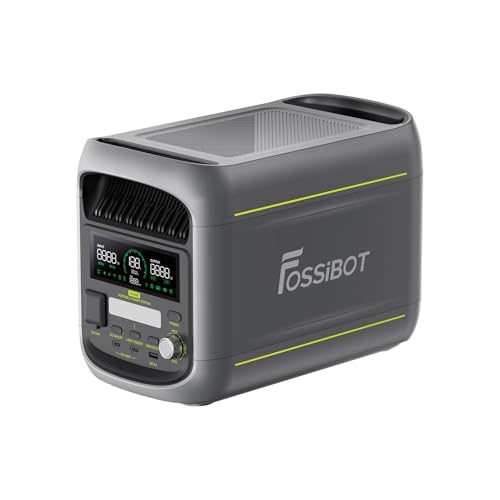 FOSSIBOT F1800 Tragbare Powerstation 1800W, 1024Wh LiFePO4 Solargenerator, 100W Typ-C, 45 Min. Schnellladung von 0-80%, für Reise, Camping, Hausgebrauch