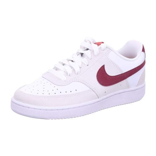 Nike Damen W Court Vision Lo Low Top Schuhe, White/Team Red-Adobe-Dragon Red, 40 EU