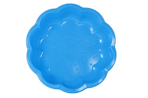 Ondis24 Sandkasten Muschel - Kunststoff Sandmuschel Wassermuschel, Muschel Sandkasten Für Kinder, Strandmuschel Kinder, Sandkasten, Sandkiste, Sonnenblumenstil, 76cm x 76cm x 18cm