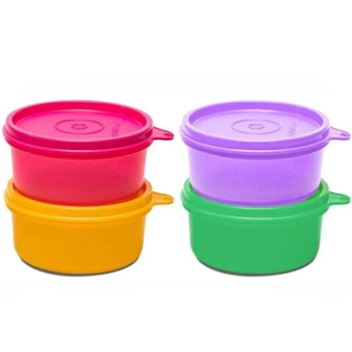 Tupperware Tropische Schüsseln aus Kunststoff, auslaufsicher, mehrfarbig, 210 ml, 4 Stück