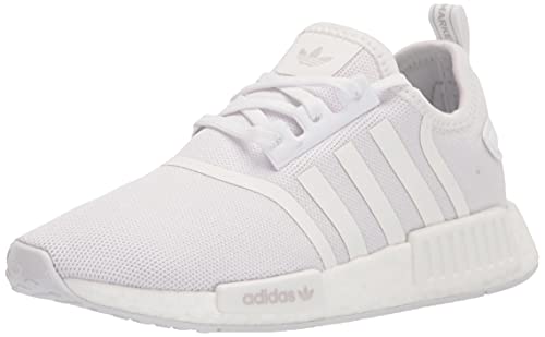 adidas Originals Unisex-Baby NMD_R1 Skate Shoe, White/White/Grey, 4K