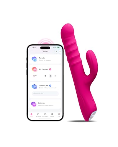 LOVENSE Velvo Rabbit Vibrator mit rotierenden Perlen – G-Punkt Vibration für Frauen, Klitoris Stimulator, Dildo Vibrator mit App Fernbedienung, Sex Spielzeug für die Paare, Sex Toys, IPX7 Wasserdicht