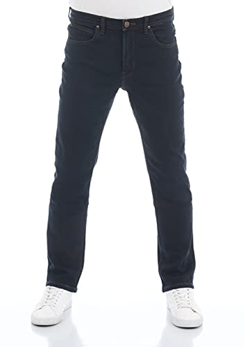 Lee Brooklyn Straight Herren Jeans, Blue Black, 32W / 34L