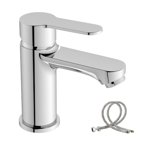 BELZ Einhebel Waschtischarmatur,Wasserhahn Bad Chrom 78mm