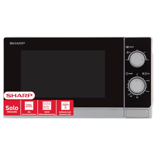 SHARP R200INW Solo-Mikrowelle 20 L 800 W 5 Leistungsstufen Silber