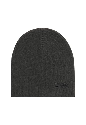 Superdry Herren Essential Beaniemütze aus Strickgewebe mit Logo Eisengrau Meliert 1SIZE