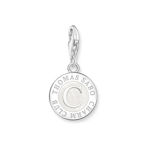 Thomas Sabo Charm weißer Coin recycletes 925 Sterlingsilber 1998-007-14