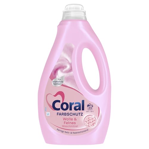 Coral Feinwaschmittel Wolle & Feines Flüssigwaschmittel für eine schonende Reinigung 23 WL 1,15 Liter