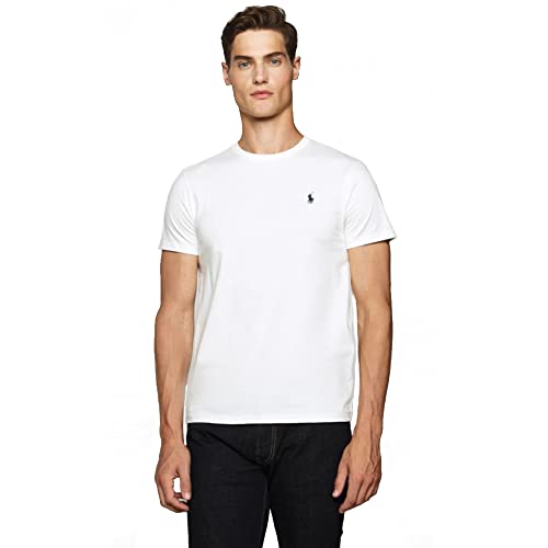 POLO RALPH LAUREN Strick-T-Shirt Custom Slim Fit (L, Weiß), weiß