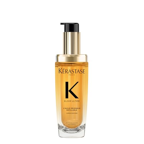 Kérastase Huile Originale Elixir Ultime, Haaröl für trockenes Haar, Pflegend und schützend für mehr Glanz ohne zu beschweren, Hitzeschutz und Anti-Frizz, Nachfüllbar, 75 ml