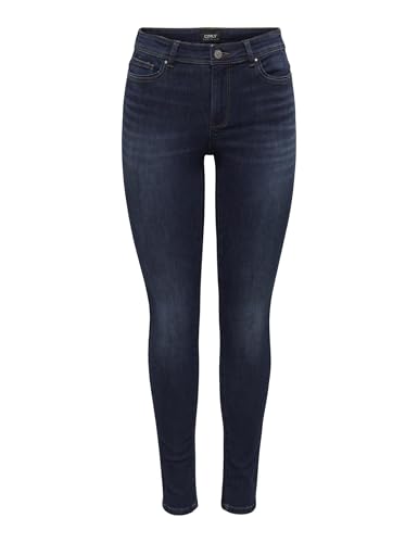 ONLY Damen Jeans ONLWAUW BJ581 Skinny Fit - Blau - Dark Blue Denim XS S M L XL, Größe:S/32, Farbvariante:Dark Blue Denim 15272480