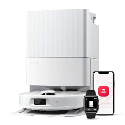 roborock Qrevo Serie Saugroboter mit Wischfunktion&Hebarem Wischmopp, 8000Pa Saugkraft(verbessert von Qrevo S), Anti-Verfilzungs-Seitenbürste, Hindernisvermeidung, All-in-One Dock, Weiß(QV 35A)