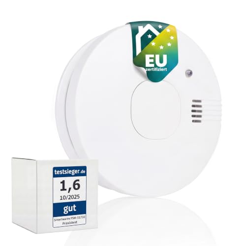 Smartwares Rauchmelder - Austauschbare Batterie - Optischer Sensor - Testknopf - Geräuschlose Funktion - FSM-11710