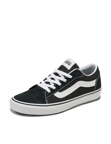 Vans Herren Vero Wildleder-Sneaker, Black/White, 44.5 EU